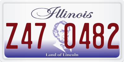 IL license plate Z470482