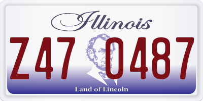 IL license plate Z470487