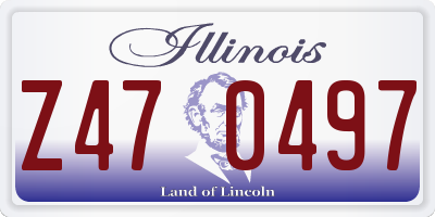 IL license plate Z470497
