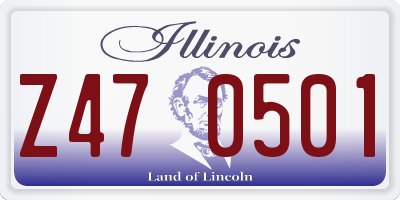 IL license plate Z470501