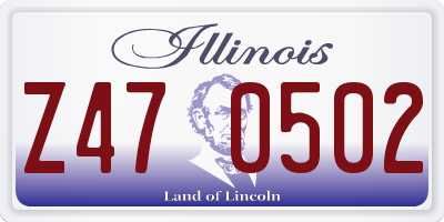 IL license plate Z470502
