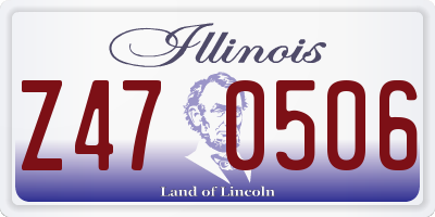 IL license plate Z470506