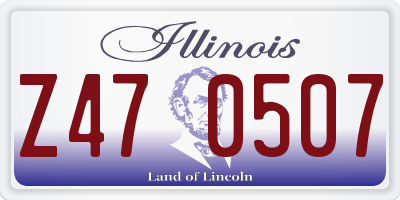 IL license plate Z470507