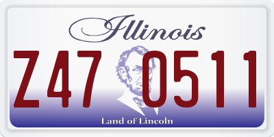 IL license plate Z470511