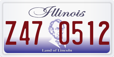 IL license plate Z470512