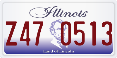 IL license plate Z470513