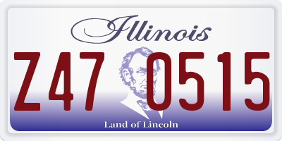 IL license plate Z470515