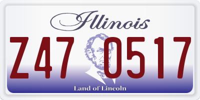IL license plate Z470517