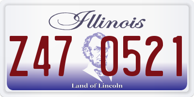 IL license plate Z470521