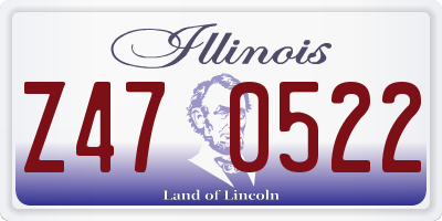 IL license plate Z470522