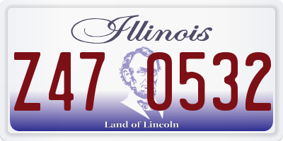 IL license plate Z470532
