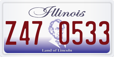 IL license plate Z470533