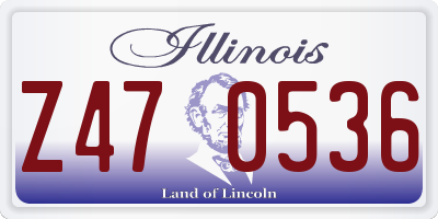 IL license plate Z470536