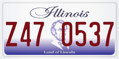 IL license plate Z470537