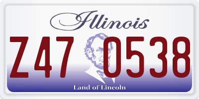 IL license plate Z470538
