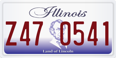 IL license plate Z470541