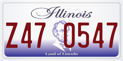 IL license plate Z470547