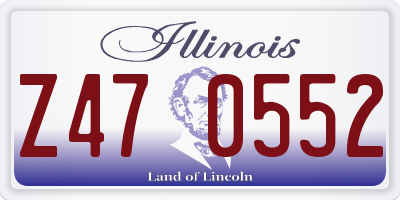 IL license plate Z470552