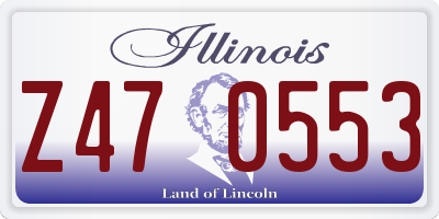 IL license plate Z470553