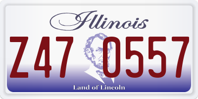 IL license plate Z470557