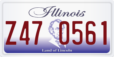 IL license plate Z470561
