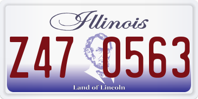 IL license plate Z470563
