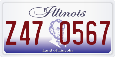 IL license plate Z470567