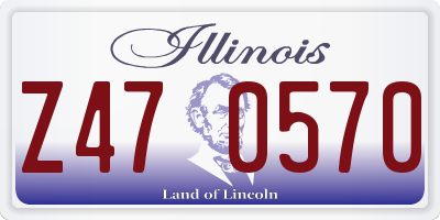 IL license plate Z470570