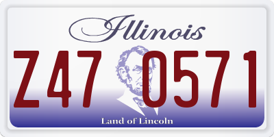 IL license plate Z470571