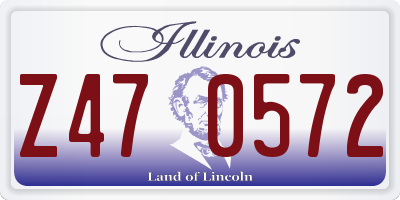 IL license plate Z470572