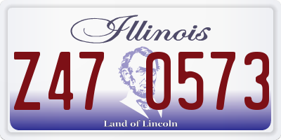IL license plate Z470573