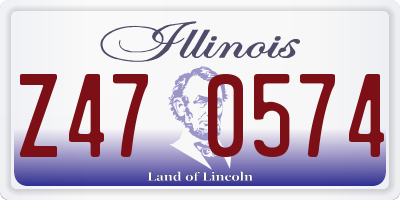 IL license plate Z470574