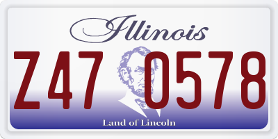 IL license plate Z470578
