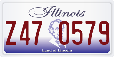 IL license plate Z470579