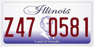 IL license plate Z470581