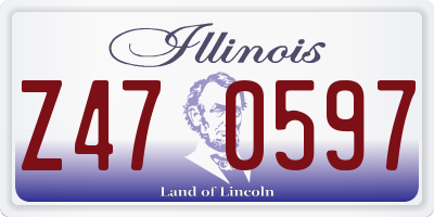 IL license plate Z470597