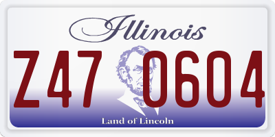 IL license plate Z470604