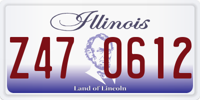 IL license plate Z470612
