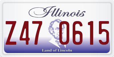 IL license plate Z470615