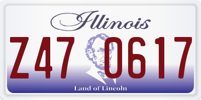 IL license plate Z470617