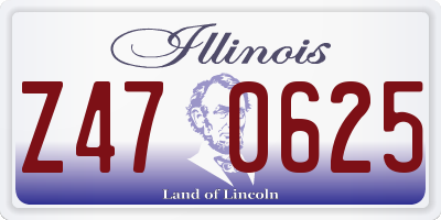 IL license plate Z470625