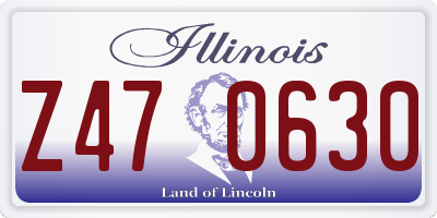 IL license plate Z470630