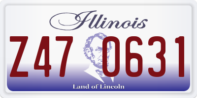 IL license plate Z470631