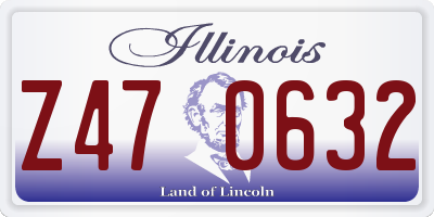 IL license plate Z470632