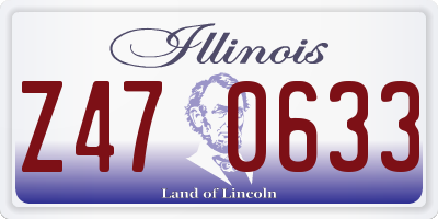 IL license plate Z470633