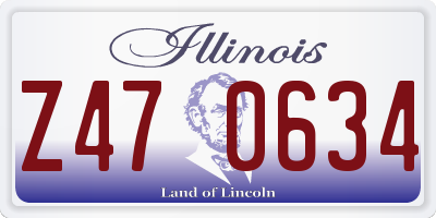 IL license plate Z470634