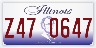 IL license plate Z470647