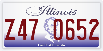 IL license plate Z470652