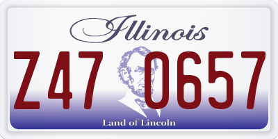 IL license plate Z470657