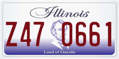 IL license plate Z470661